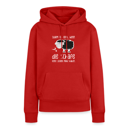 Damen Premium Hoodie - Schaf (weiss) - Rot