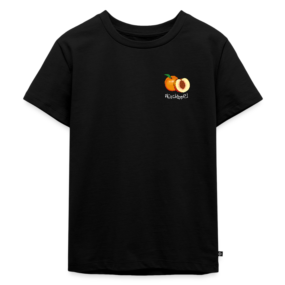 Kinder Premium T-Shirt - Plüschappel (weiss) - Schwarz