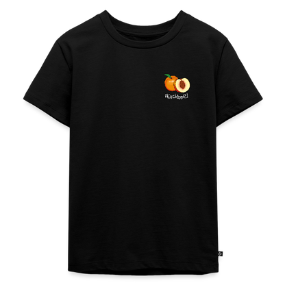 Kinder Premium T-Shirt - Plüschappel (weiss) - Schwarz