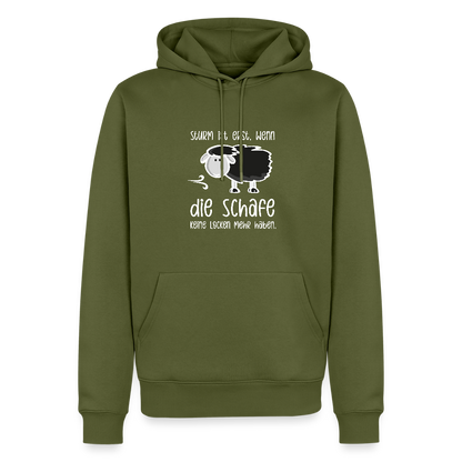 Herren Premium Hoodie - Schaf (weiss) - Khaki