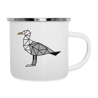 Möwe - Emaille-Tasse - Weiß