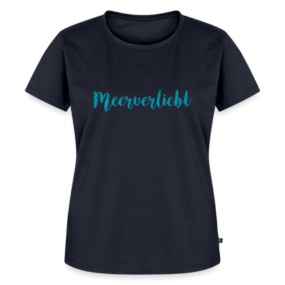 Damen Premium Bio T-Shirt - Meerverliebt - Navy