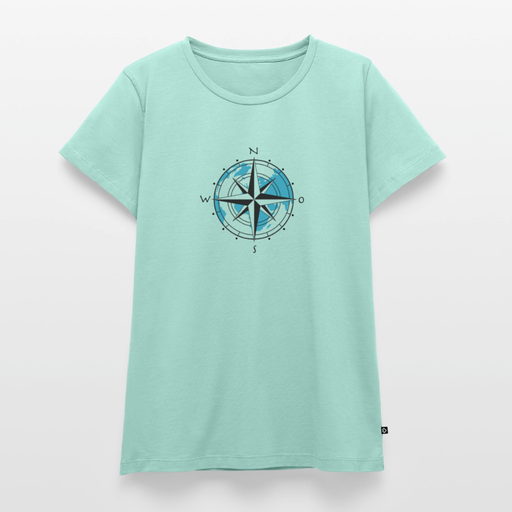 Damen Premium Bio T-Shirt - Kompass - Mint 