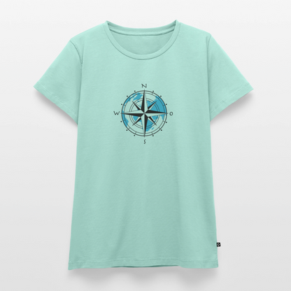Damen Premium Bio T-Shirt - Kompass - Mint 