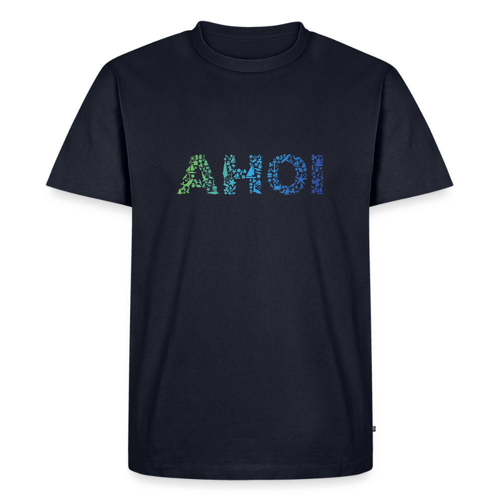 Herren Premium Bio T-Shirt - Ahoi doodles - Navy