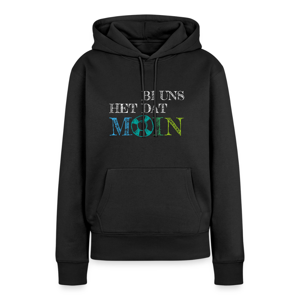 Damen Premium Hoodie - Bi uns het dat Moin (weiss) - Schwarz