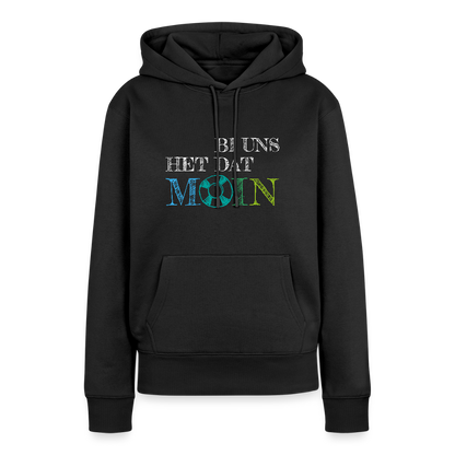 Damen Premium Hoodie - Bi uns het dat Moin (weiss) - Schwarz