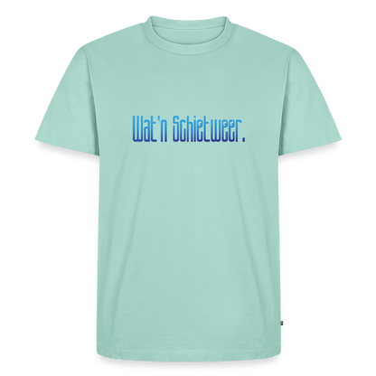Herren Premium Bio T-Shirt  - wat'n Schietweer - Mint 