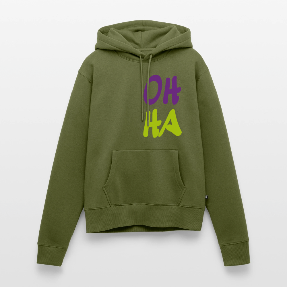 Damen Premium Hoodie - Oh ha - Khaki