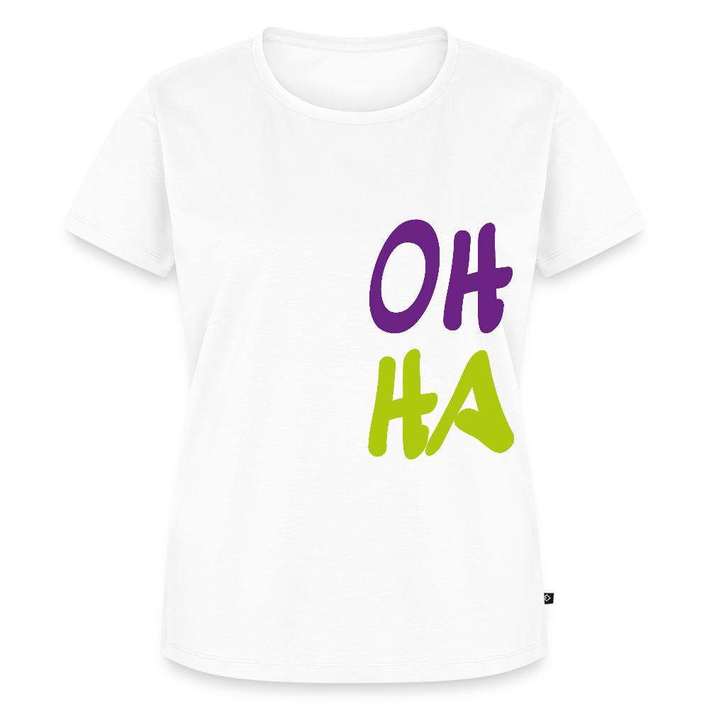 Damen Premium Bio T-Shirt - Oh ha - Weiß