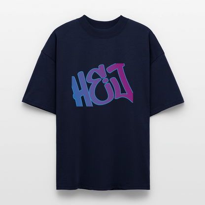 Unisex Oversized Bio T-Shirt - Hej - Navy