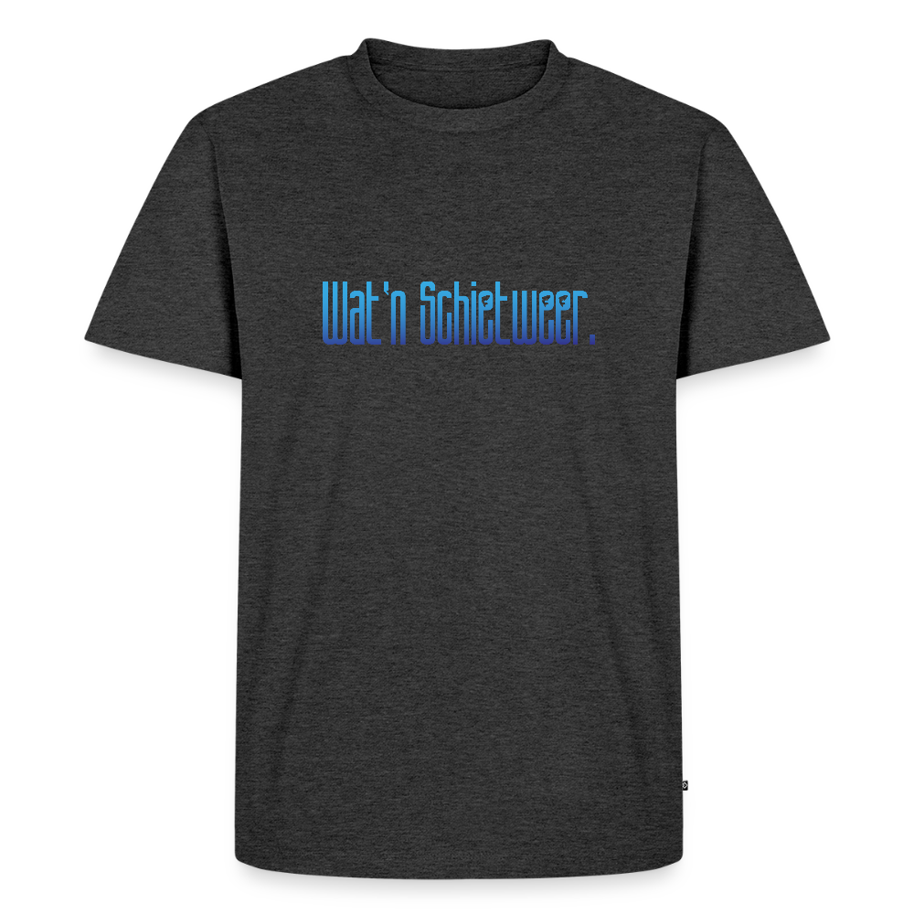 Herren Premium Bio T-Shirt  - wat'n Schietweer - Anthrazit meliert
