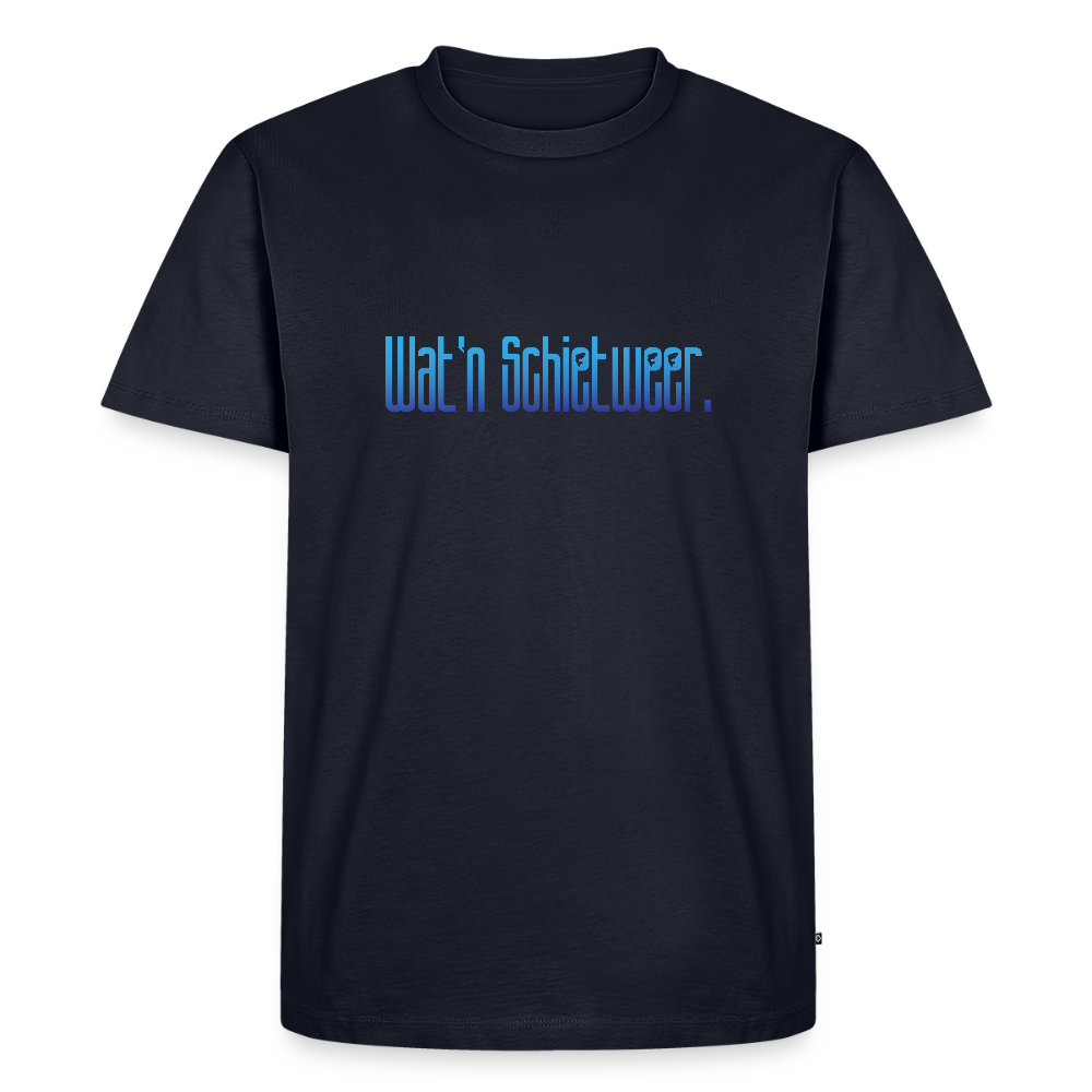 Herren Premium Bio T-Shirt  - wat'n Schietweer - Navy