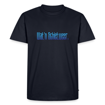 Herren Premium Bio T-Shirt  - wat'n Schietweer - Navy