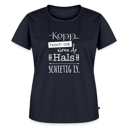 Damen Premium Bio T-Shirt - Kopp hooch (weiss) - Navy