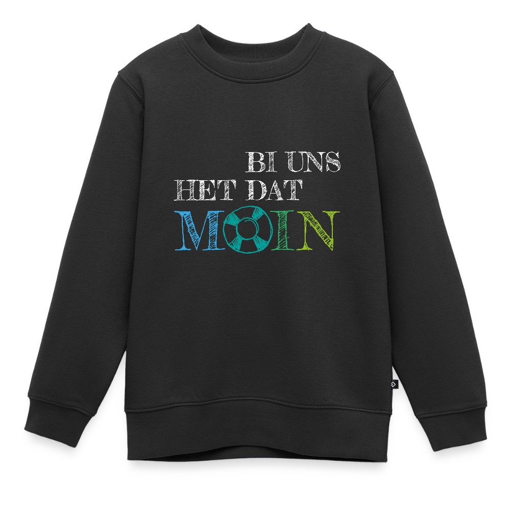 Kinder Premium Pullover - Bi uns het dat Moin (weiss) - Schwarz