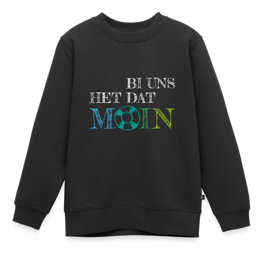 Kinder Premium Pullover - Bi uns het dat Moin (weiss) - Schwarz