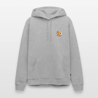 Herren Premium Hoodie - Plüschappel - Grau meliert