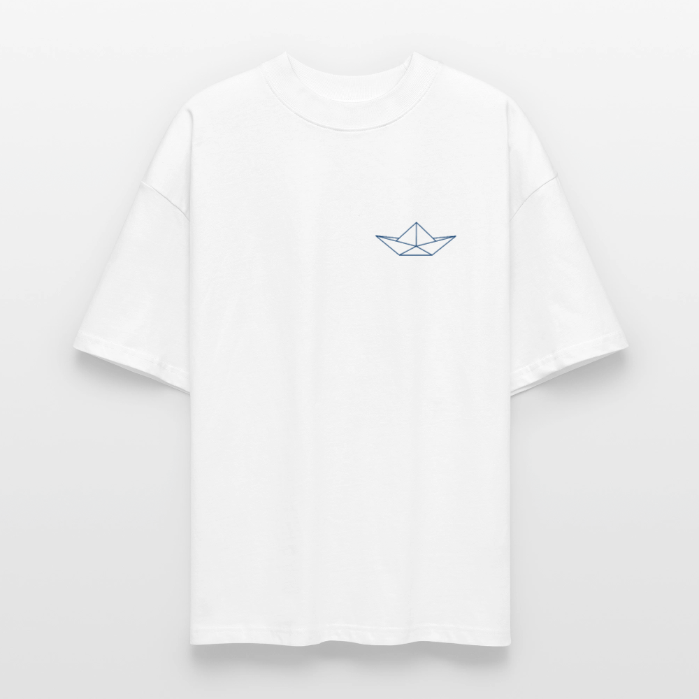 Unisex Oversize Bio-T-Shirt  - Origami Boot - Weiß