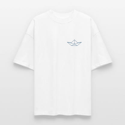 Unisex Oversize Bio-T-Shirt  - Origami Boot - Weiß