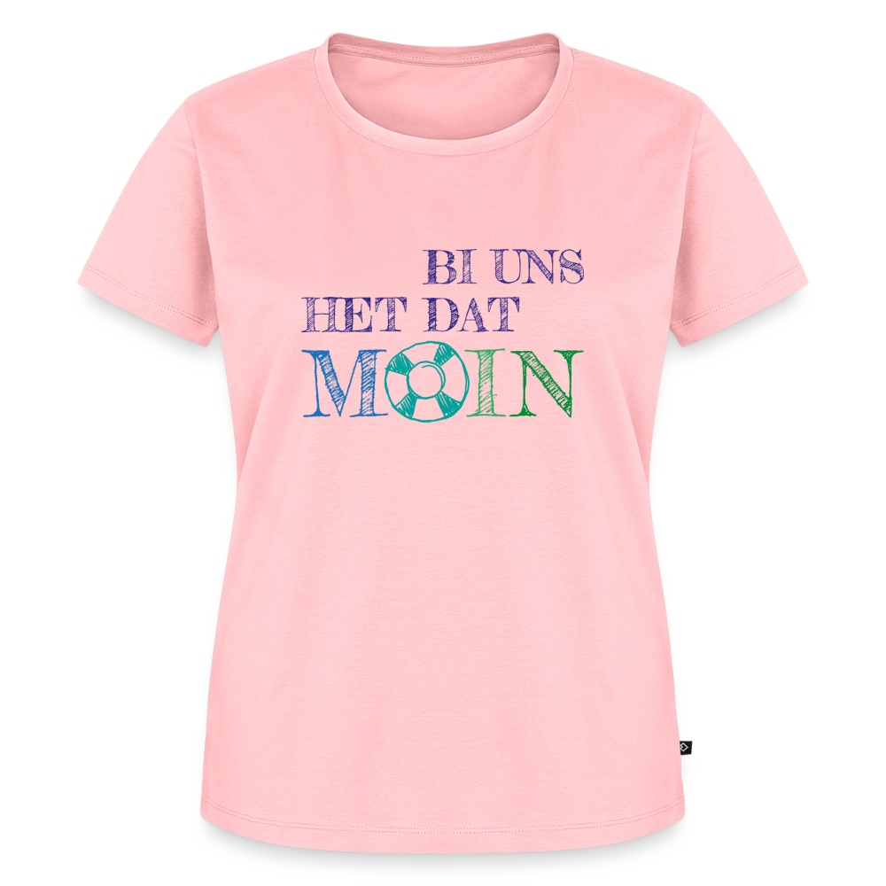 Damen Premium Bio T-Shirt - Bi uns het dat Moin - Rosa