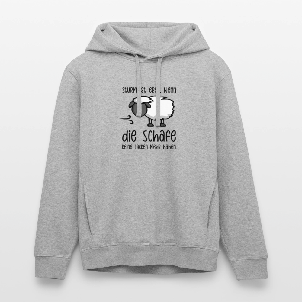 Unisex Bio-Hoodie - Schaf - Grau meliert