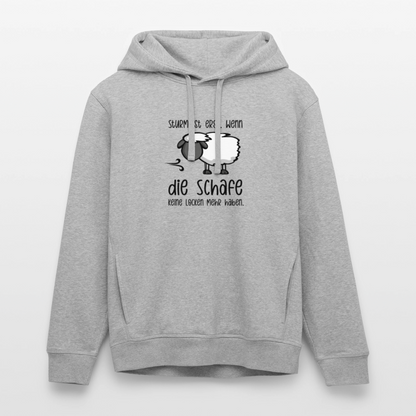 Unisex Bio-Hoodie - Schaf - Grau meliert