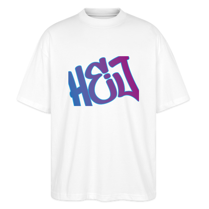 Unisex Oversized Bio T-Shirt - Hej - Weiß