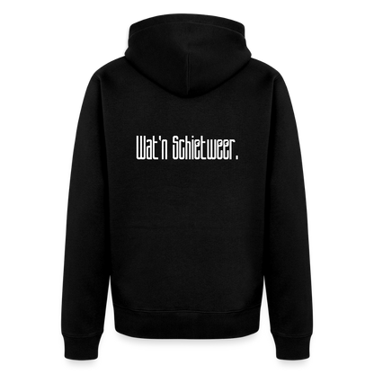 Herren Premium Kapuzenjacke - wat'n Schietweer (weiss) - Schwarz