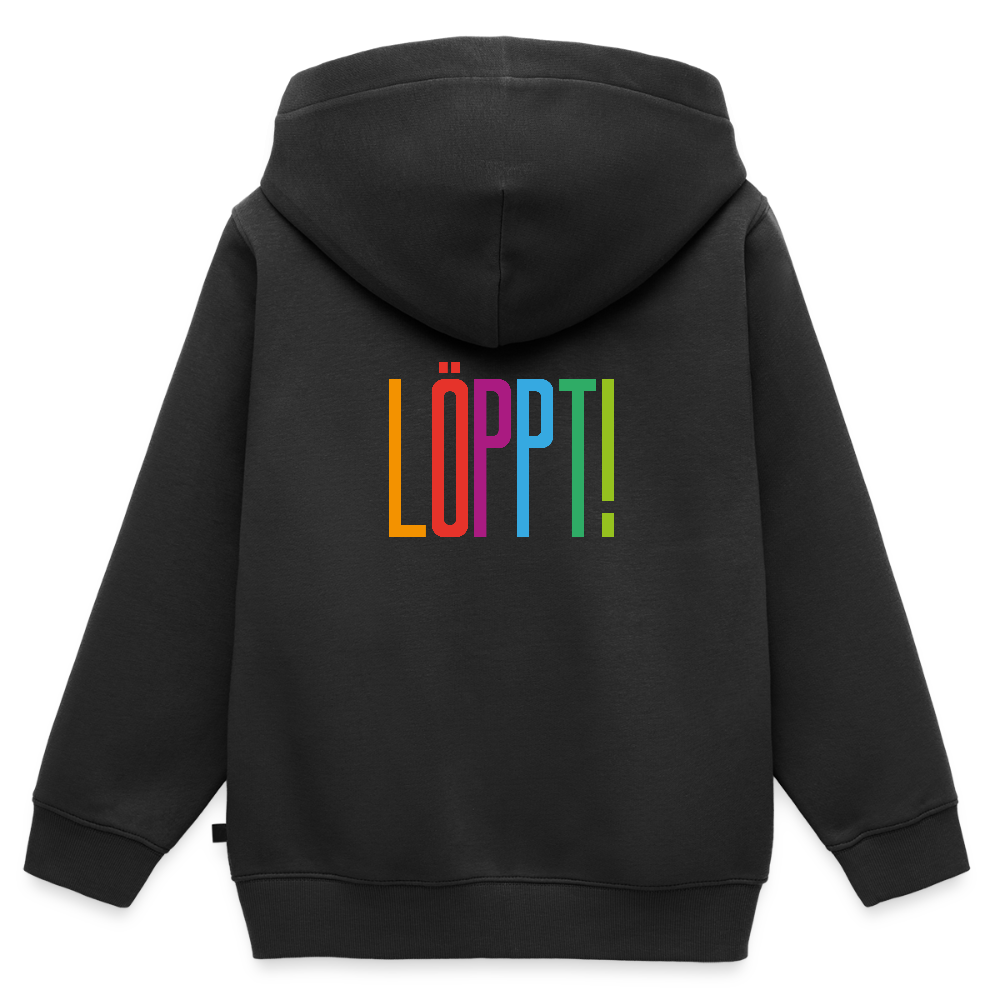 Kinder Premium Kapuzenjacke - Löppt! - Schwarz