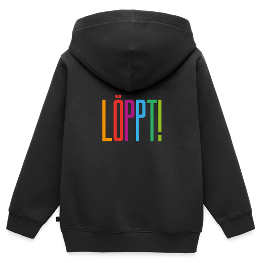 Kinder Premium Kapuzenjacke - Löppt! - Schwarz