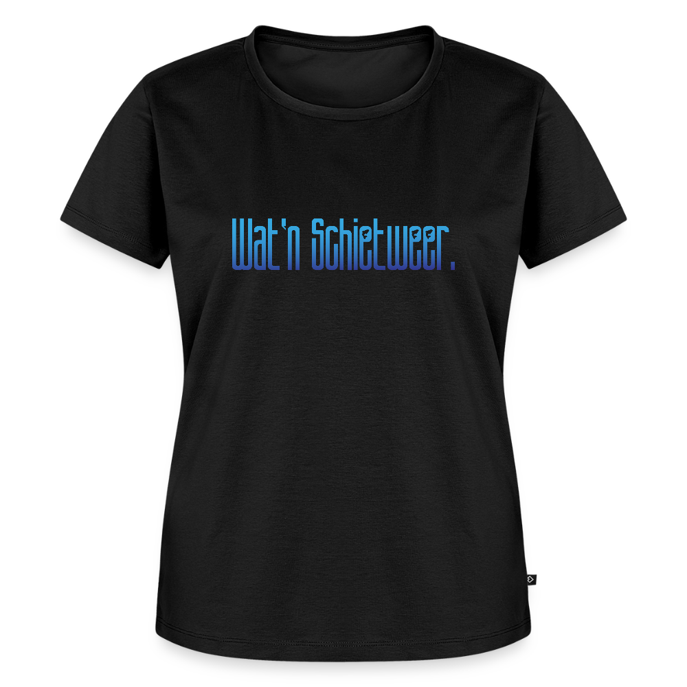 Damen Premium Bio T-Shirt - wat'n Schietweer - Schwarz