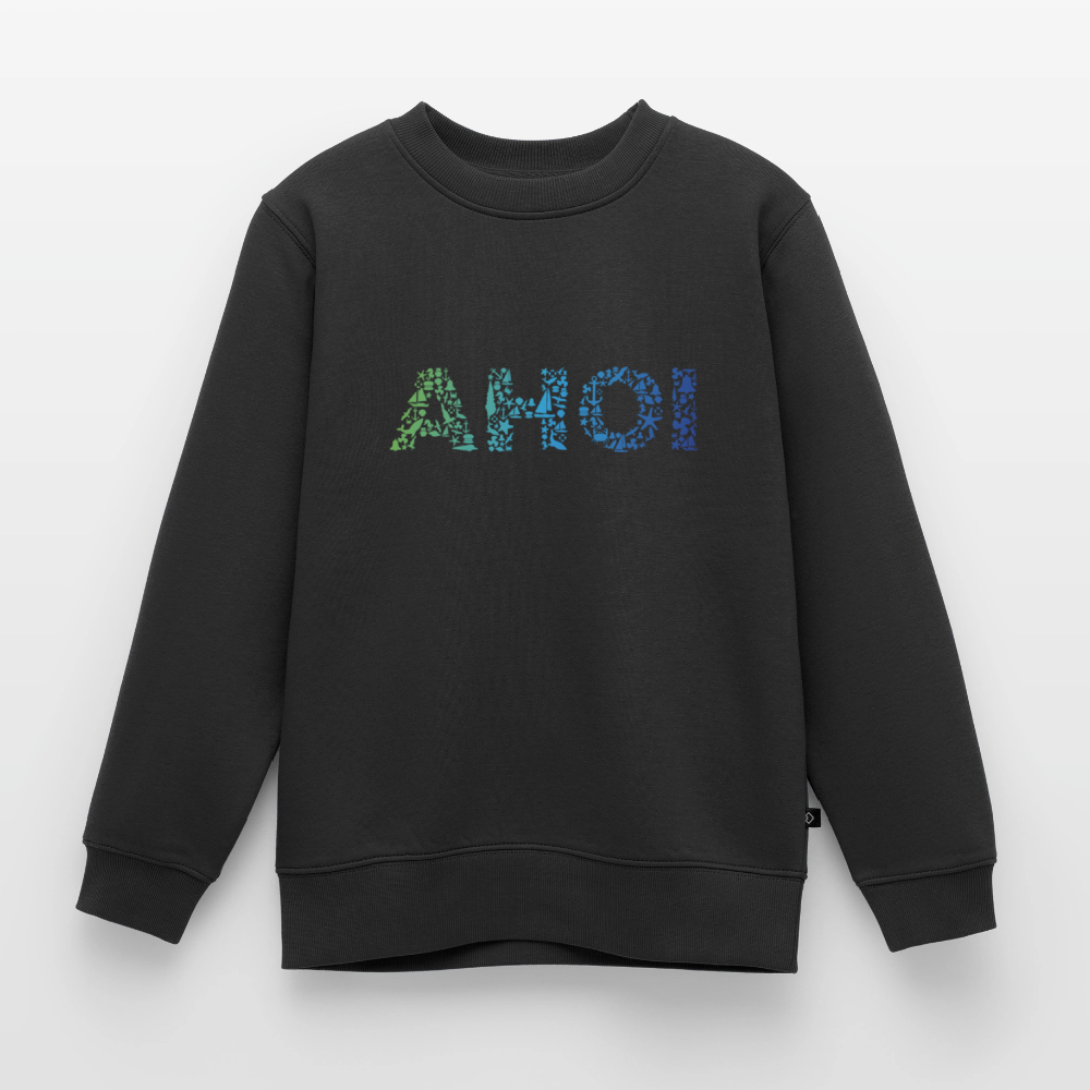 Kinder Premium Pullover - Ahoi doodles - Schwarz
