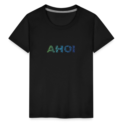 Kinder Premium T-Shirt - Ahoi doodles - Schwarz