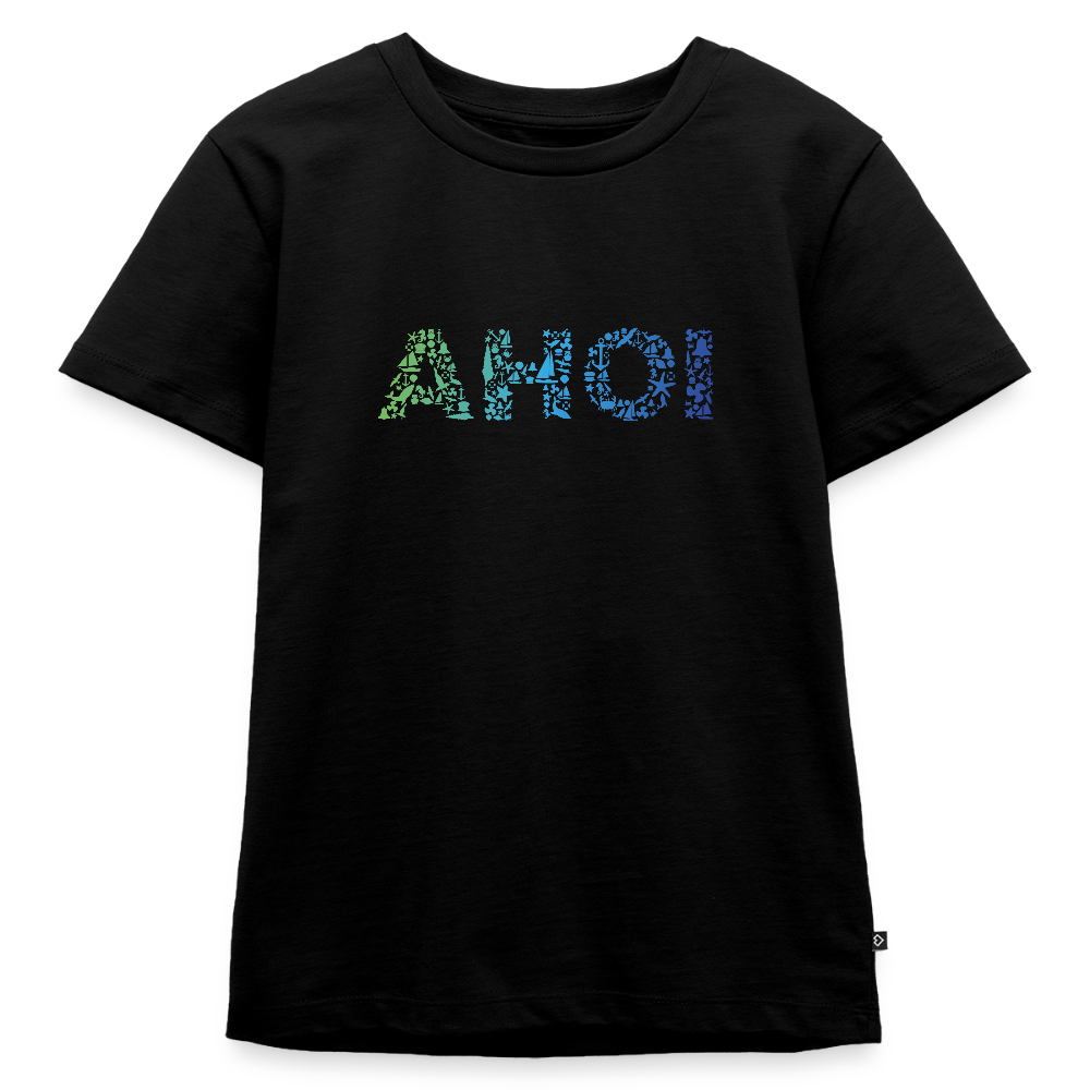 Kinder Premium T-Shirt - Ahoi doodles - Schwarz