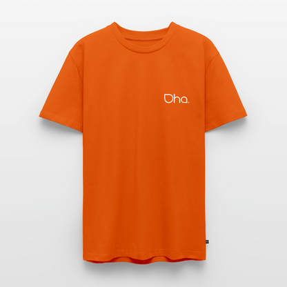 Oha - Herren Premium T-Shirt (weiß) - Orange 