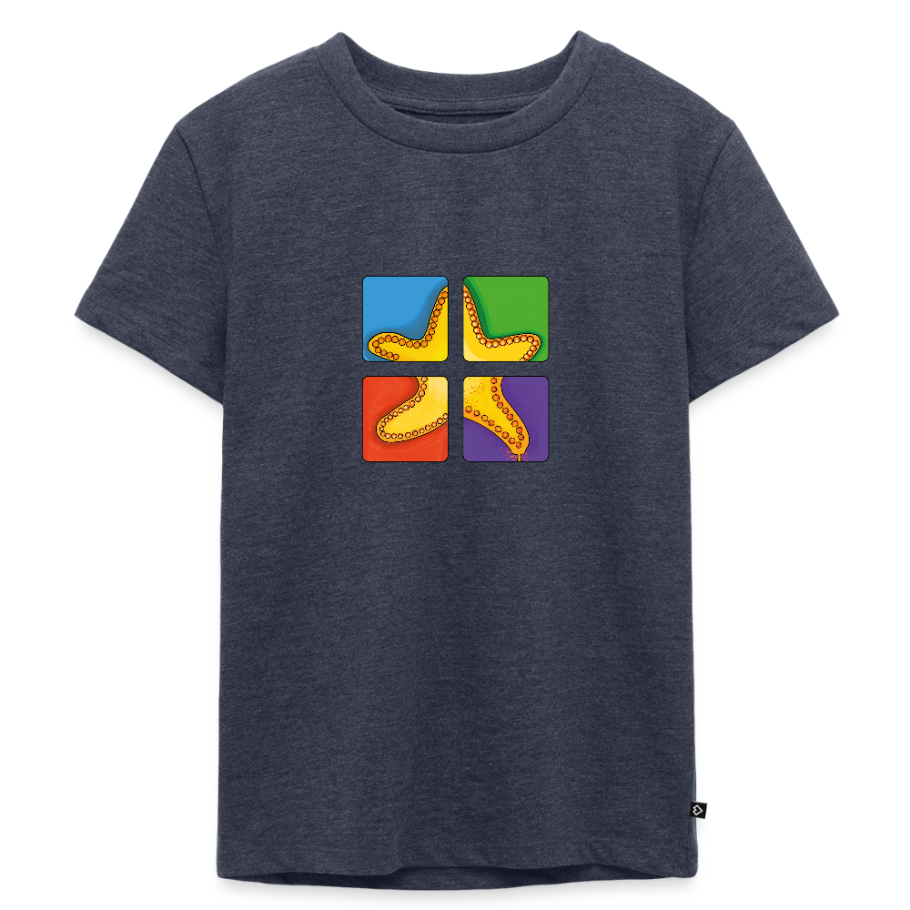 Kinder Premium T-Shirt - Seestern - Jeansblau 