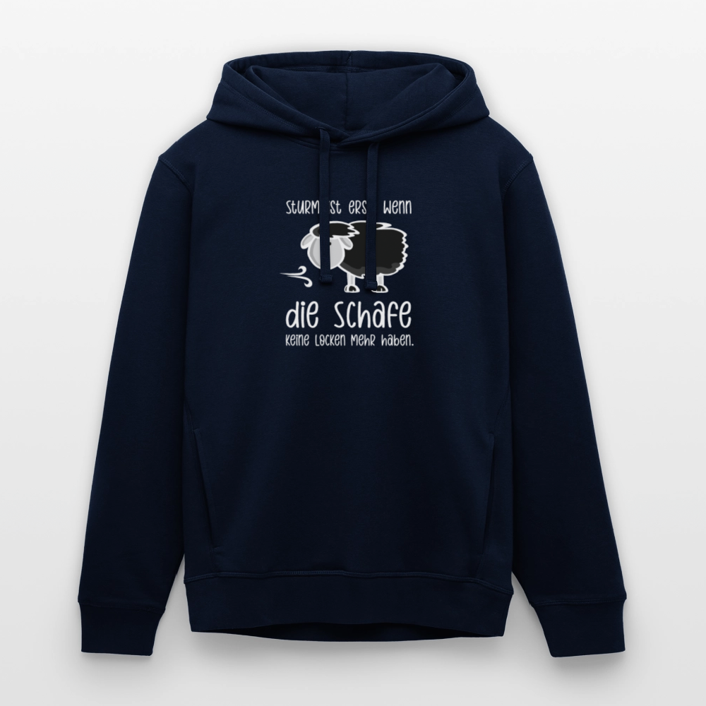 Unisex Bio-Hoodie - Schaf (weiss) - Navy