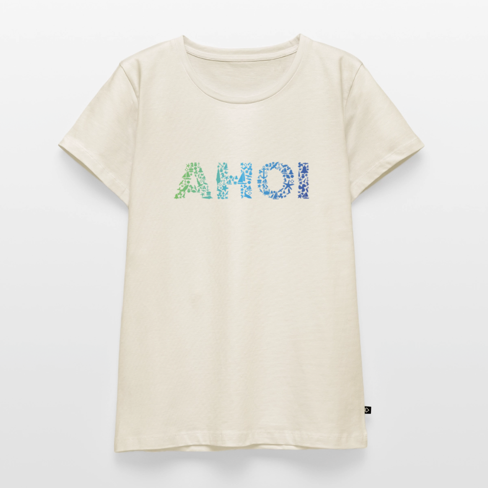 Damen Premium Bio T-Shirt - Ahoi doodles - Naturweiß