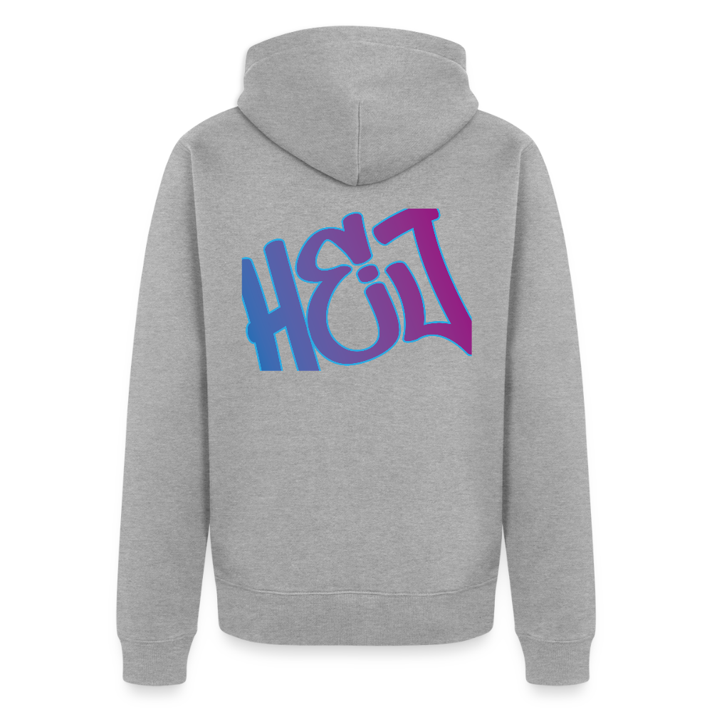 Herren Premium Kapuzenjacke - Hej - Grau meliert