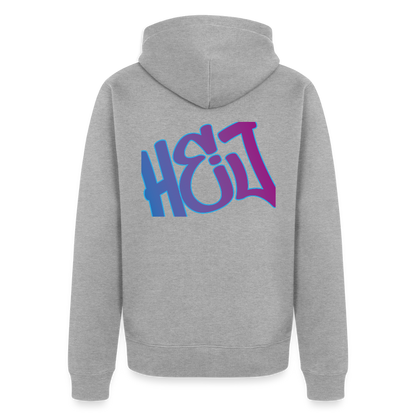 Herren Premium Kapuzenjacke - Hej - Grau meliert