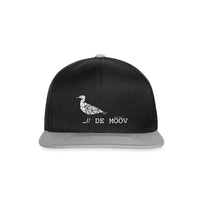 Snapback Cap - de Mööv (weiss) - Schwarz/Grau