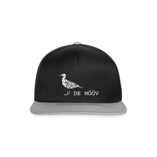 Snapback Cap - de Mööv (weiss) - Schwarz/Grau