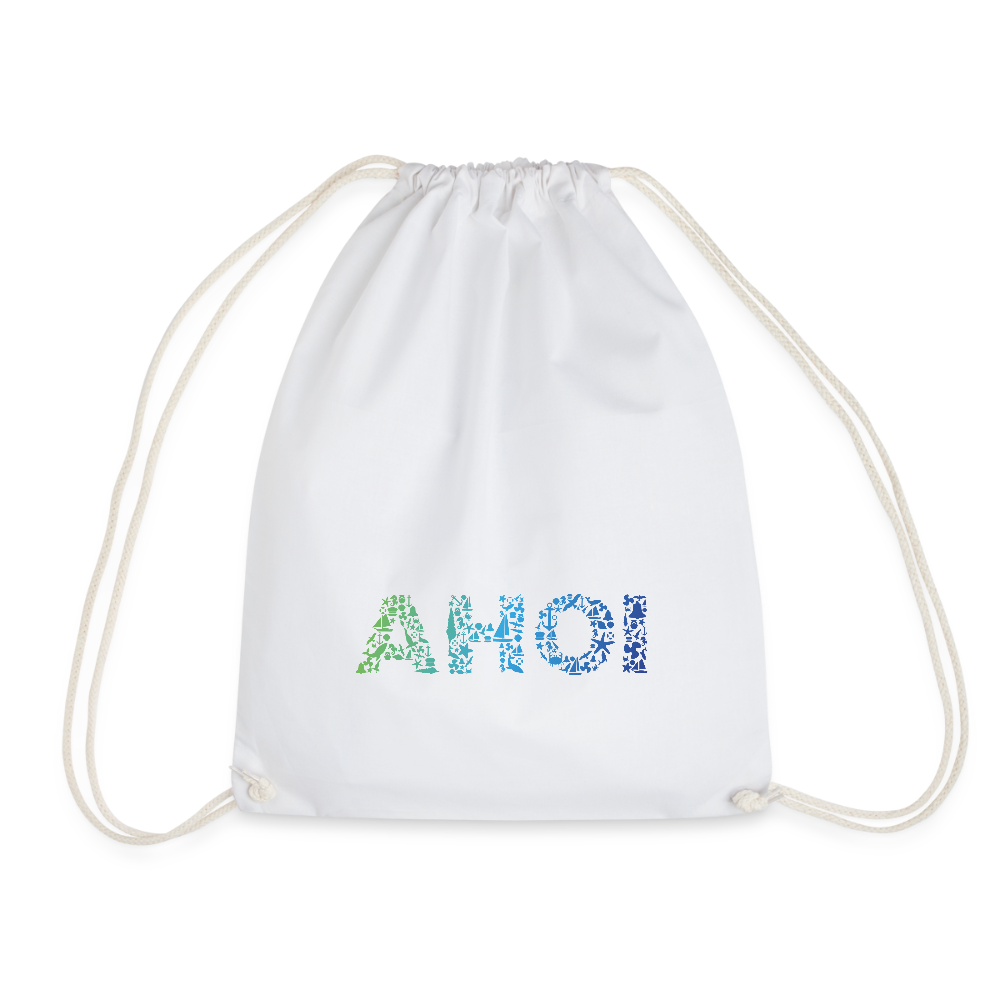 Turnbeutel - Ahoi doodles - Weiß