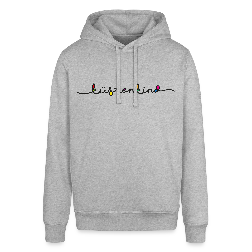 Unisex Bio-Hoodie - Küstenkind - Grau meliert