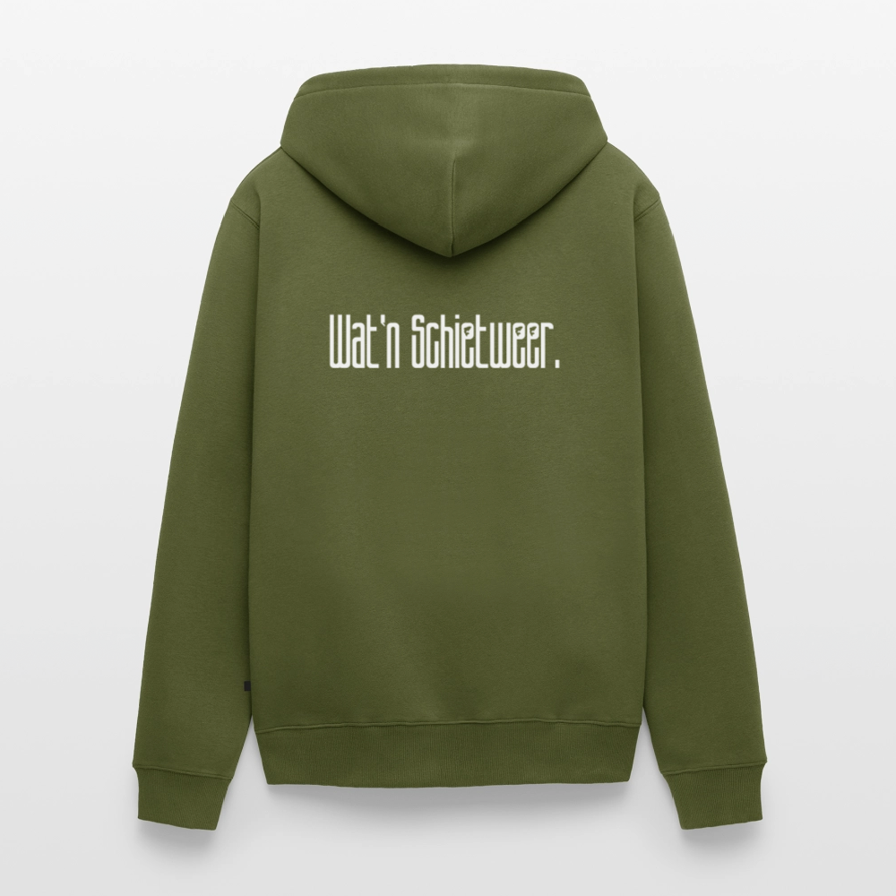 Herren Premium Kapuzenjacke - wat'n Schietweer (weiss) - Khaki