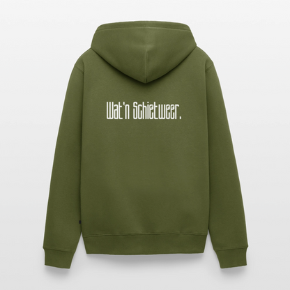 Herren Premium Kapuzenjacke - wat'n Schietweer (weiss) - Khaki