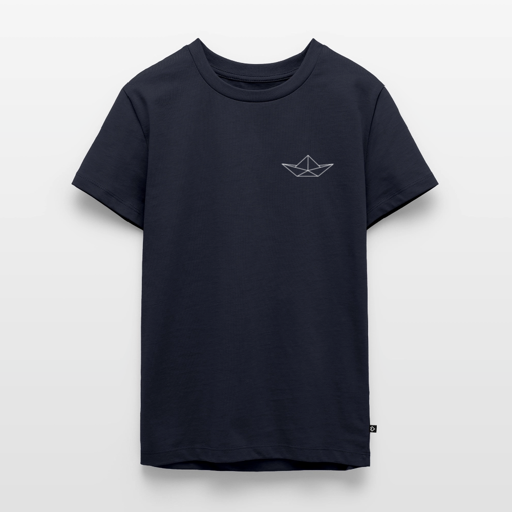 Teenager Premium T-Shirt - Origami Boot (weiss) - Navy