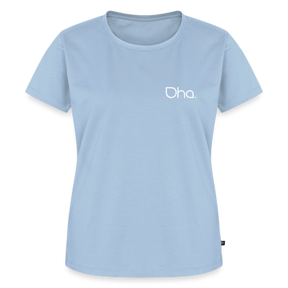 Oha (weiß) - Damen Premium Bio T-Shirt - Hellblau