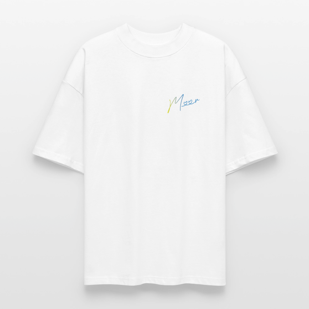 Unisex Oversized Bio T-Shirt - Meer - Weiß